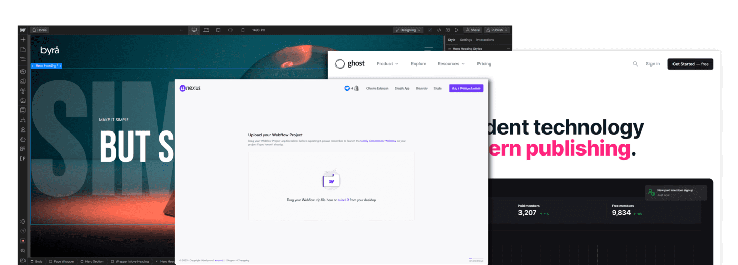 Webflow to Ghost